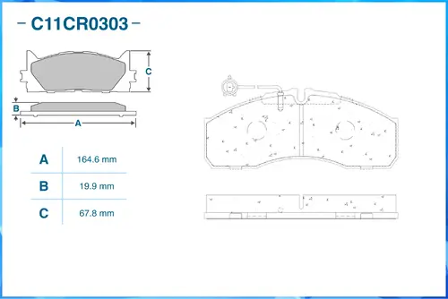 Тормозные колодки дисковые CWORKS C11CR0303
