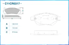 Тормозные колодки дисковые CWORKS C11CR0317