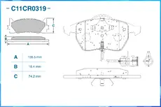 Тормозные колодки дисковые CWORKS C11CR0319