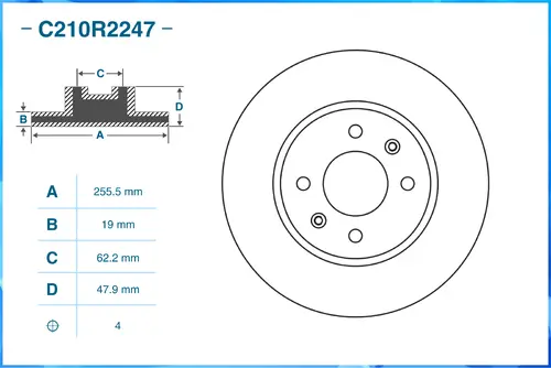 Тормозной диск CWORKS C210R2247
