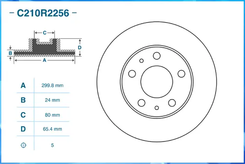 Тормозной диск CWORKS C210R2256