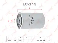 Фильтр масляный LYNXAUTO LC-119