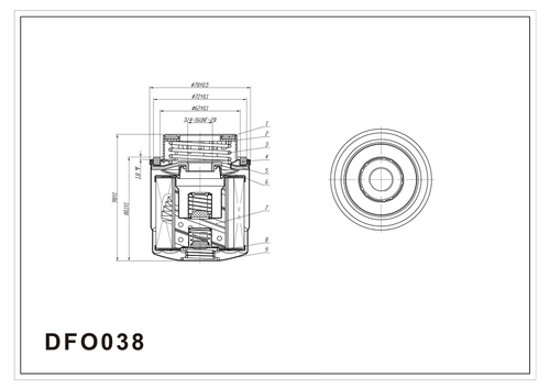 Фильтр масляный DOUBLE FORCE DFO038