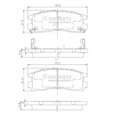 Тормозные колодки дисковые NIPPARTS J3615003