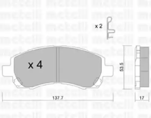 Тормозные колодки дисковые METELLI 22-0295-0