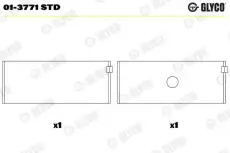 вкладыши PL ! \ MB 2.2D-3.0D OM601-OM606 85> std (1) 01-3771 STD GLYCO