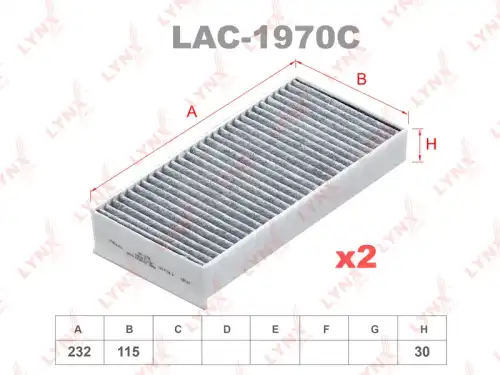 Салонный фильтр LYNXAUTO LAC-1970C