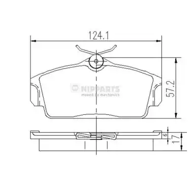 Тормозные колодки дисковые NIPPARTS J3601068