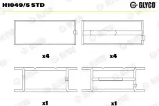вкладыши HL к-т ! \Iveco Daily/Turbo Daily 2.5 D/TD 8140-8144 78> std H10495STD GLYCO
