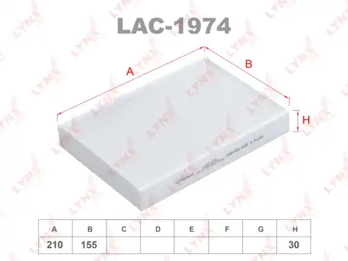 Салонный фильтр LYNXAUTO LAC-1974