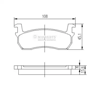 Тормозные колодки дисковые NIPPARTS J3601003