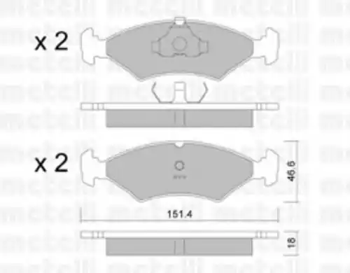 Тормозные колодки дисковые передняя ось METELLI 22-0029-0