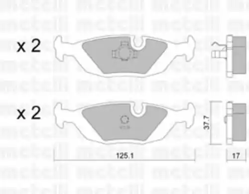 Тормозные колодки дисковые METELLI 22-0070-1