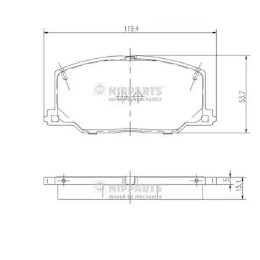 Тормозные колодки дисковые NIPPARTS J3602037
