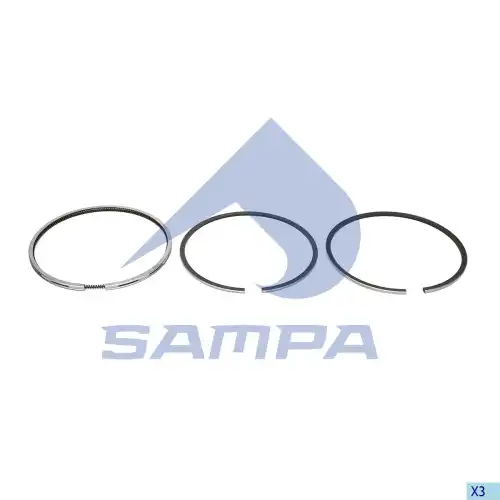 Кольца поршневые SAMPA 080.1027