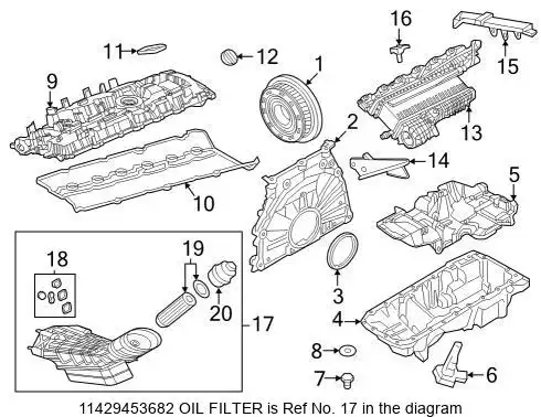 Фильтр масляный BMW 11429453682