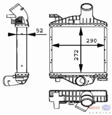 Интеркулер BEHR 8ML 376 723-701