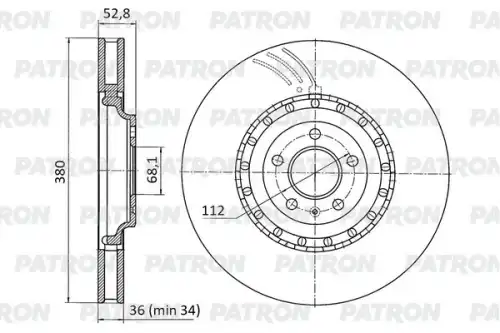 Тормозной диск PATRON PBD1296
