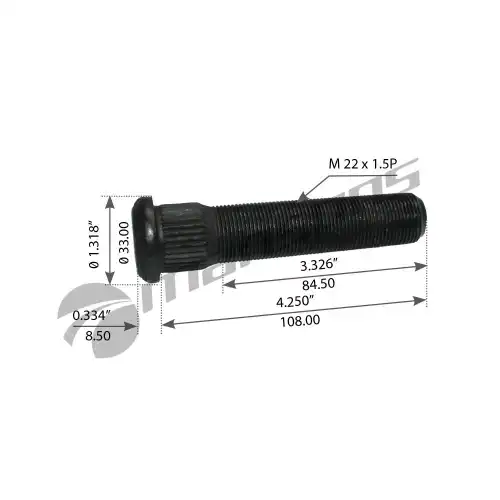 WHEEL BOLT 780.255 MANSONS