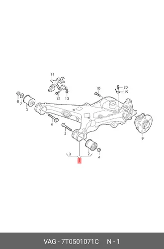 Рычаг подвески VAG 7T0501071C