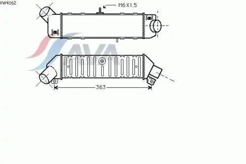 Интеркулер AVA VW4162