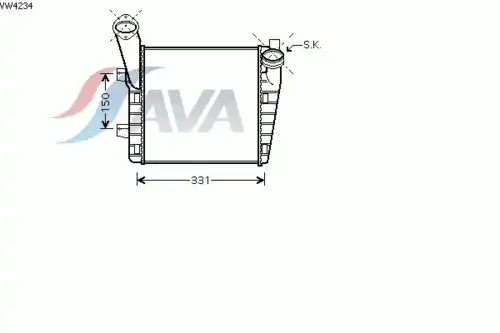 Интеркулер AVA VW4234