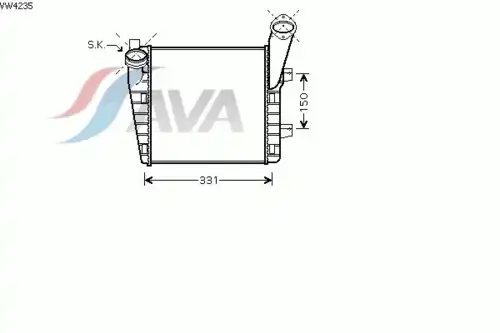 Интеркулер AVA VW4235