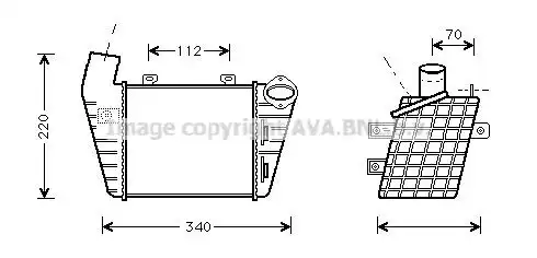 Интеркулер AVA VW4163