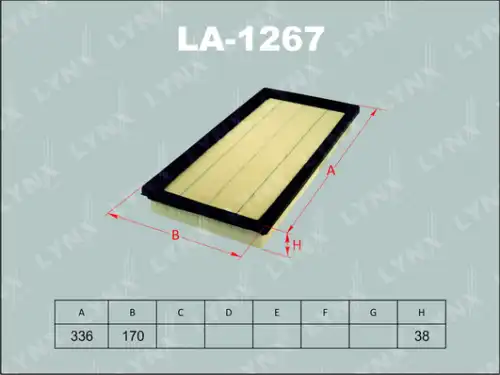 Фильтр воздушный LYNXAUTO LA-1267