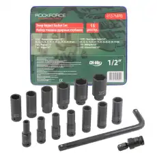 RF4157MPB Набор головок ударных 1/2',15пр. ROCK FORCE