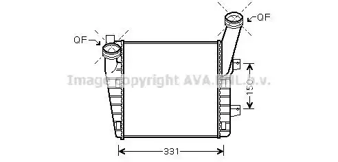 Интеркулер AVA VW4263