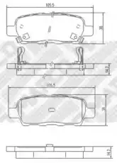 Тормозные колодки дисковые MAPCO 6754