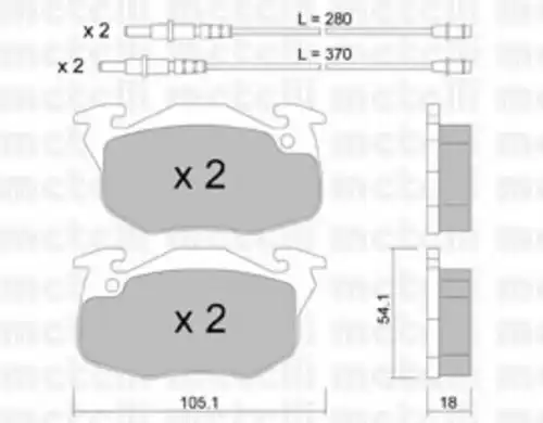Тормозные колодки дисковые METELLI 22-0037-1