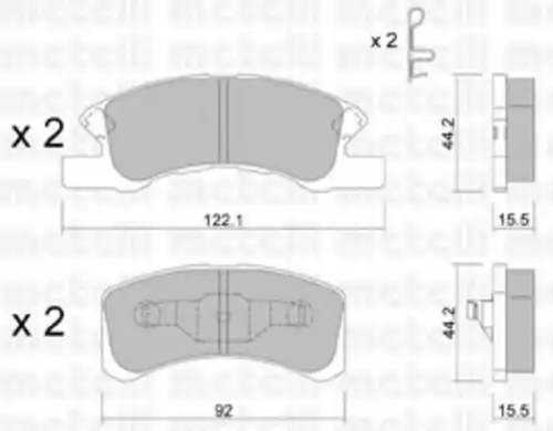 Тормозные колодки дисковые METELLI 22-0605-0