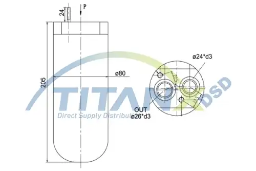 Осушитель кондиционера TITANX DR129006
