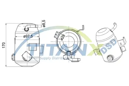 Осушитель кондиционера TITANX DR149002