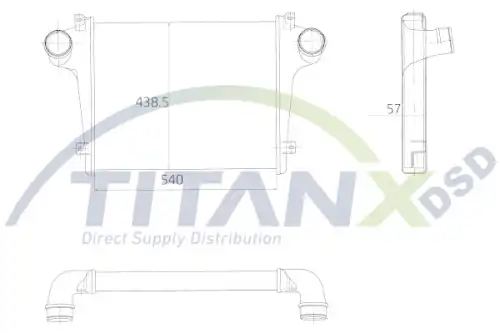 Интеркулер TITANX IX159002