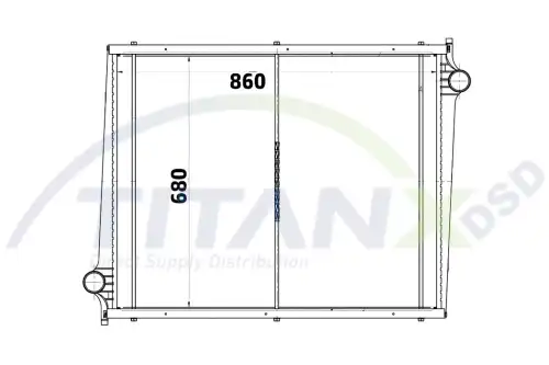 Радиатор системы охлаждения двигателя TITANX RD149012