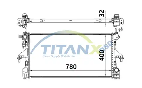 Радиатор системы охлаждения двигателя TITANX RD359004