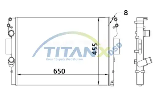 Радиатор системы охлаждения двигателя TITANX RD359010