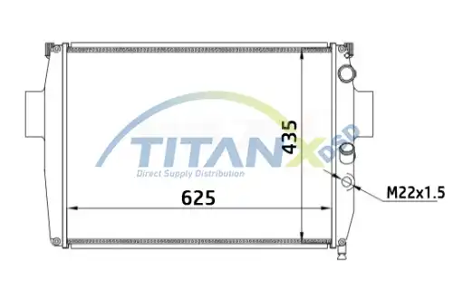 Радиатор системы охлаждения двигателя TITANX RD359023