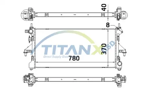 Радиатор системы охлаждения двигателя TITANX RD359027