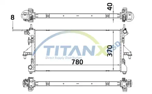 Радиатор системы охлаждения двигателя TITANX RD359028
