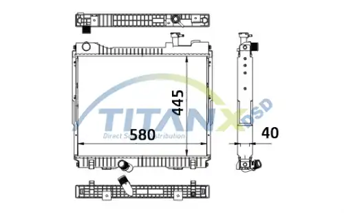 Радиатор системы охлаждения двигателя TITANX RD369019