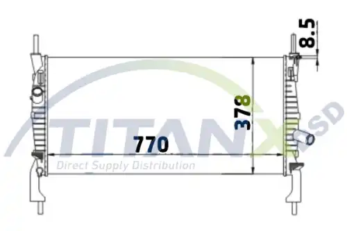 Радиатор системы охлаждения двигателя TITANX RD389002