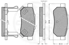Тормозные колодки дисковые OPTIMAL 9572