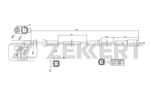 Датчик ABS ZEKKERT SE-6034