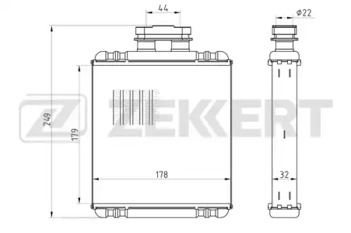 Радиатор печки ZEKKERT MK-5099