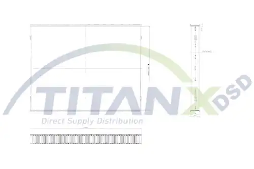 Сетка радиатора, интеркулер ! \ AX119001 TITANX