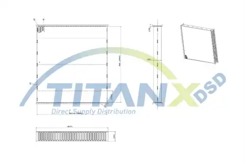 Сетка радиатора, интеркулер ! \ AX139001 TITANX